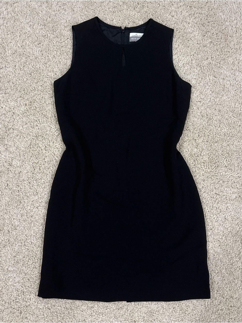 Collectibles Petite Sophisticate Women's Black Sleeveless Midi Dress Size 8